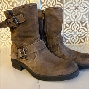 IGI&Co Brown Biker Style Ankle Boots for Women